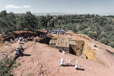 Group of people on the ground