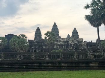 Exterior of temple against sky