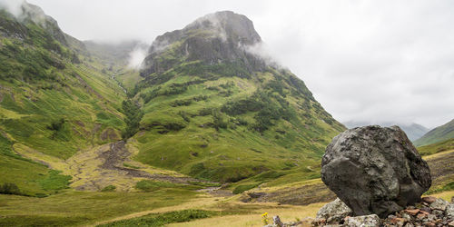 Scenic view of mountain against sky