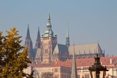 View of buildings against sky in city