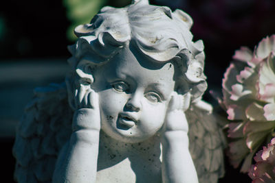 Close-up of statue against blurred background