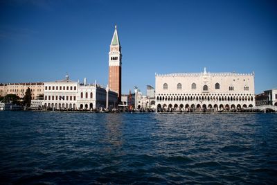 View of historical building against clear sky