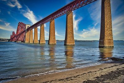 Bridge over sea against sky