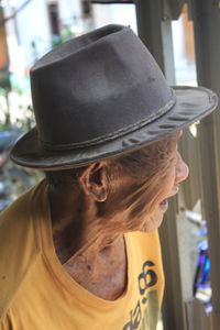 Portrait of woman wearing hat