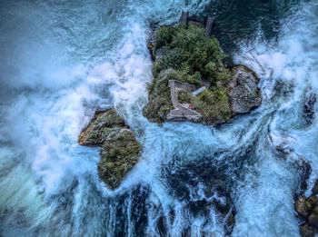 Scenic view of waterfall