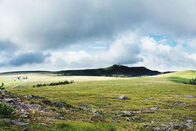 Scenic view of landscape against sky