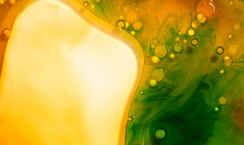 Close-up of bubbles in water