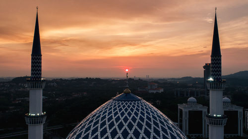 View of tower at sunset