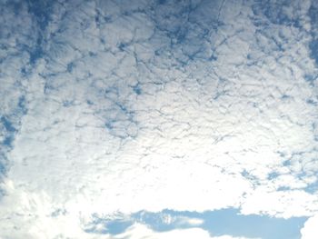 Low angle view of clouds in sky