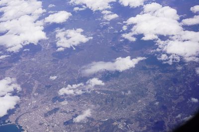 Aerial view of clouds in sky