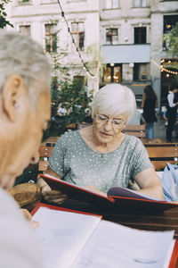 People sitting on table