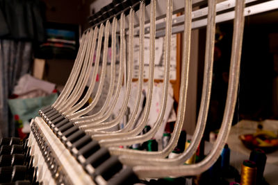 Close-up of piano keys