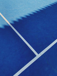 High angle view of basketball court