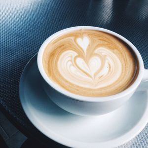 Close-up of cappuccino