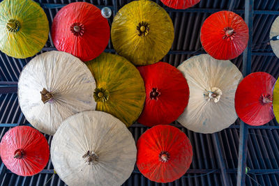 Full frame shot of orange fruits