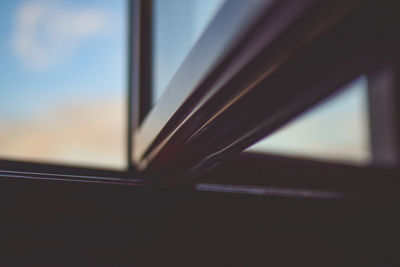 Close-up of window against sky