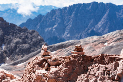 Scenic view of rocks and mountains