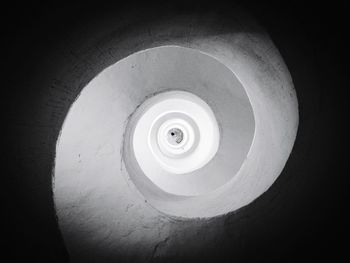 Low angle view of spiral staircase