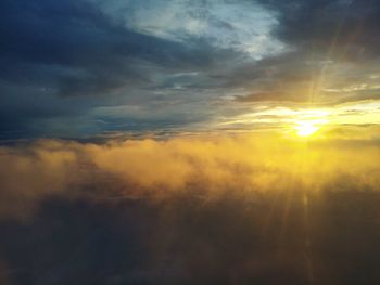 Scenic view of dramatic sky during sunset