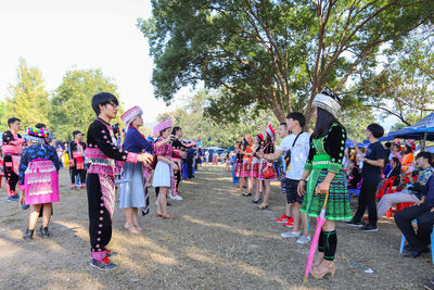 Group of people in park