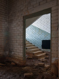 Interior of abandoned house