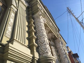 Low angle view of traditional building against sky