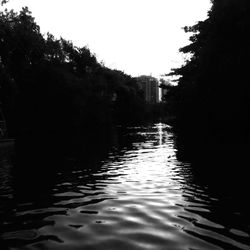 View of canal along buildings