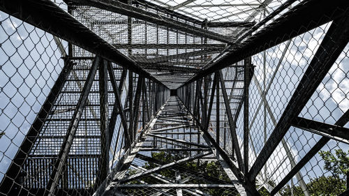 Low angle view of bridge against sky