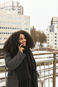 Woman talking via cell phone