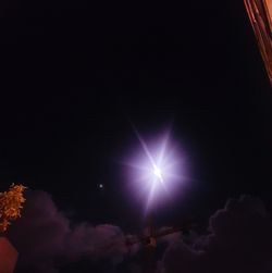 Low angle view of sky at night