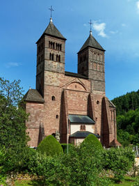 Low angle view of historical building against sky