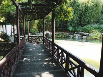 Footbridge over river