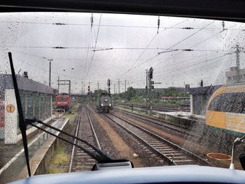 Train at railroad station platform