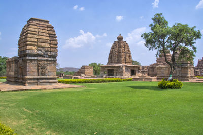 View of temple against cloudy sky