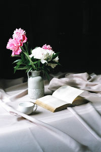 Close-up of pink flowers in vase