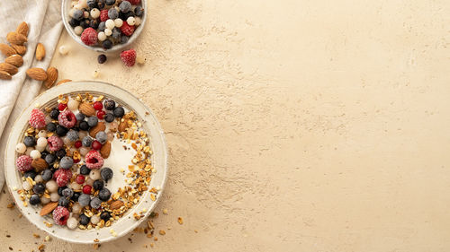 Directly above shot of food on table