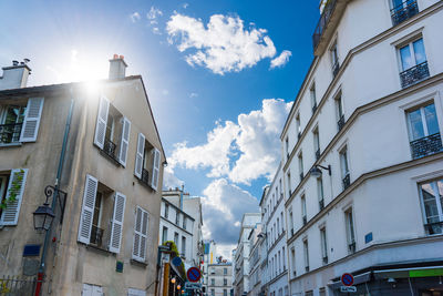 Low angle view of buildings against sky