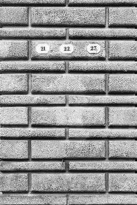 Numbers of brick wall