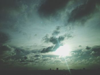 Low angle view of cloudy sky