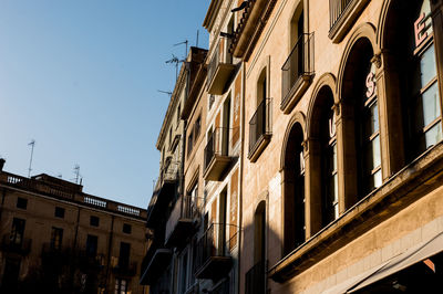 Low angle view of old building against sky