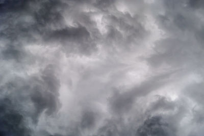 Low angle view of storm clouds in sky
