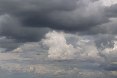 Low angle view of storm clouds in sky