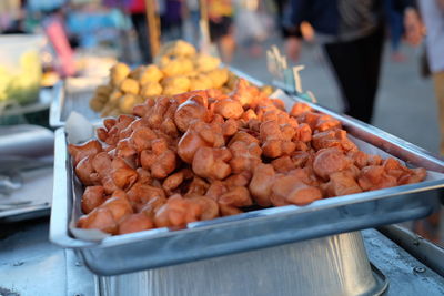 Close-up of roasted for sale in market