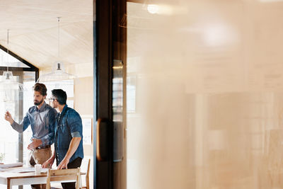 Businessmen working in office