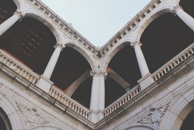 Low angle view of historical building against sky