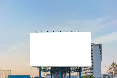 Billboard or advertising poster on building for advertisement concept background.