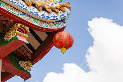 Low angle view of traditional building against sky