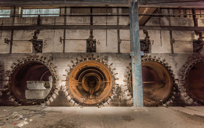 Interior of abandoned factory