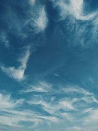 Low angle view of clouds in sky