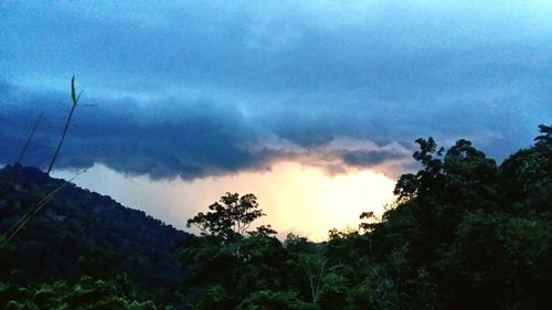 Scenic view of landscape against cloudy sky